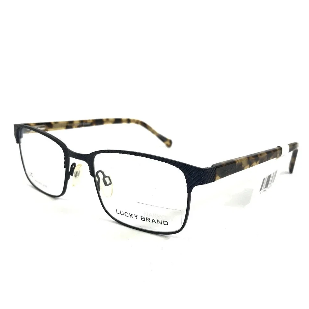 Lucky Brand Eyeglasses Frames VLBD529 NAVY Navy Blue Tortoise Full Rim 52-19-145